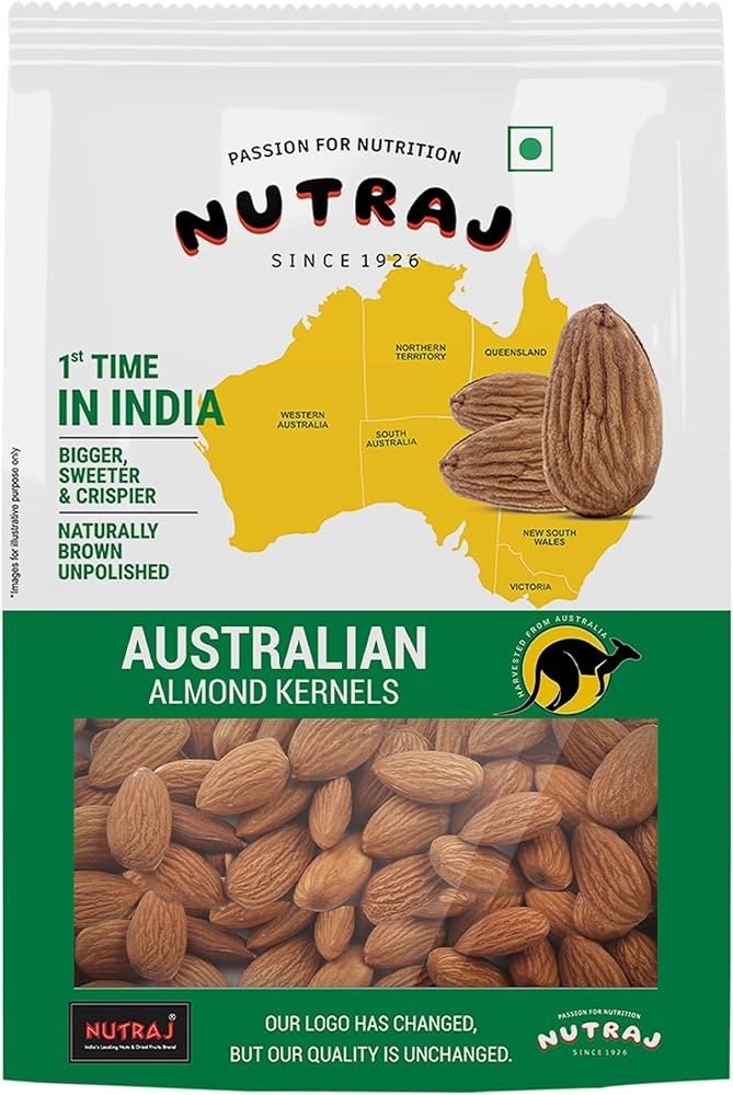 Nutraj Australian Almond Kernel's 1kg (500gmx2)  Rs. 1299/-